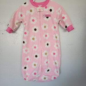 Child of Mine Carter's Baby Girl 0-9 Months Pink Sleep Sack Fleece Long Sleeve